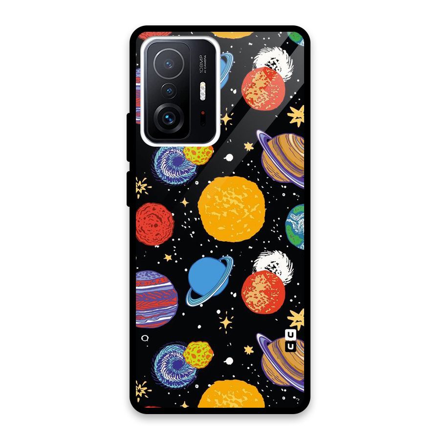 Designer Planets Glass Back Case for Xiaomi 11T Pro