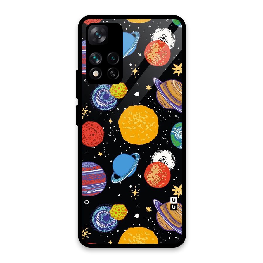 Designer Planets Glass Back Case for Xiaomi 11i HyperCharge 5G