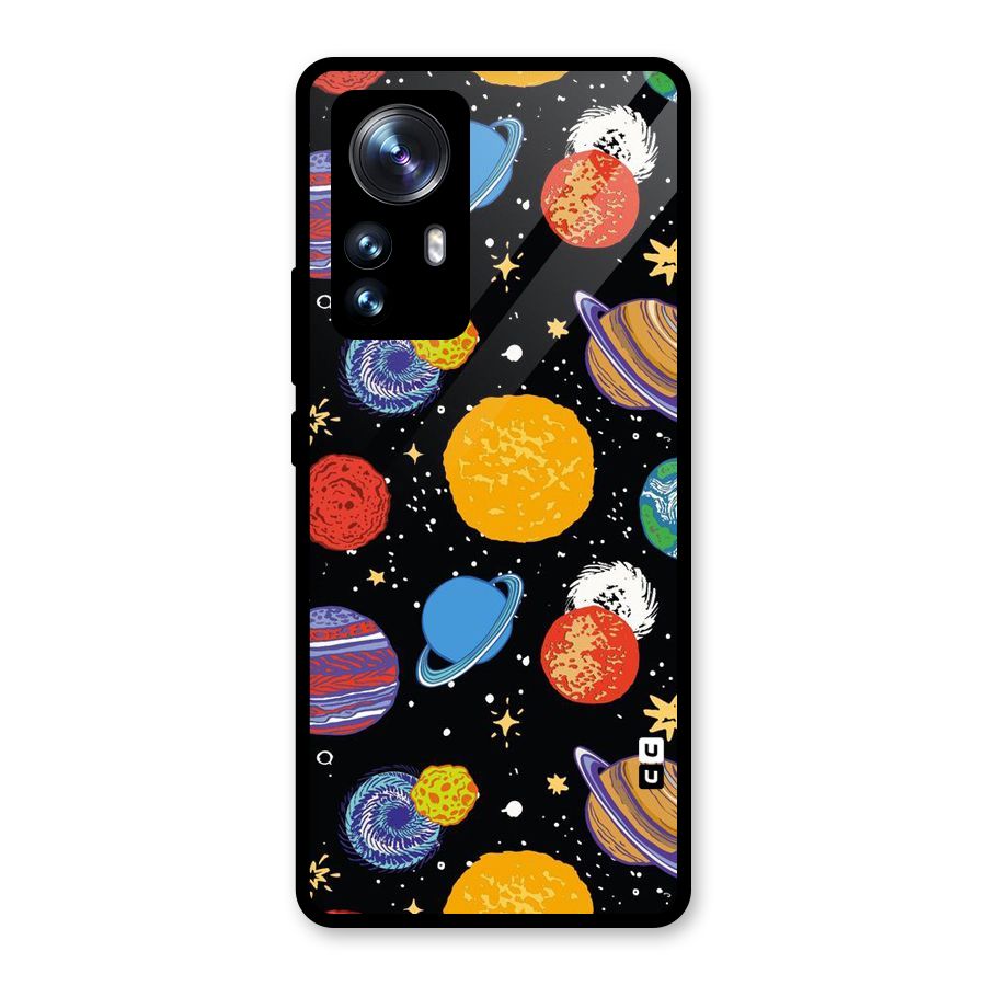 Designer Planets Glass Back Case for Xiaomi 12 Pro