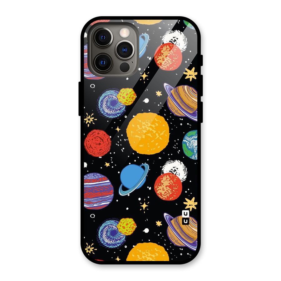 Designer Planets Glass Back Case for iPhone 12 Pro