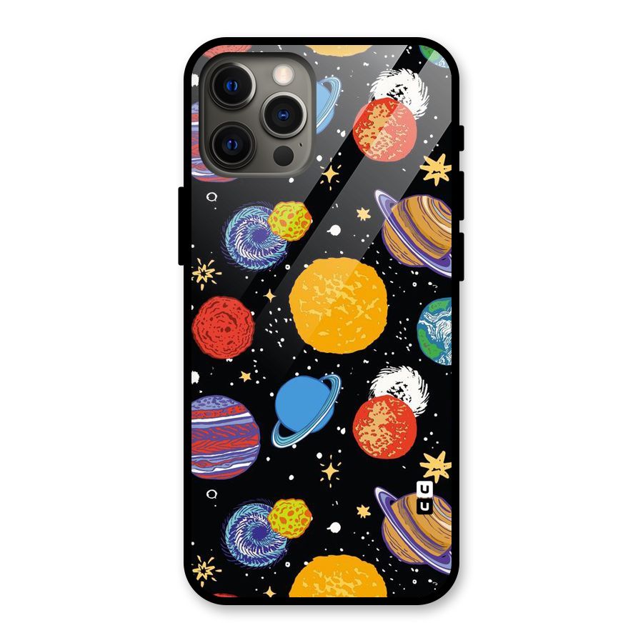 Designer Planets Glass Back Case for iPhone 12 Pro Max