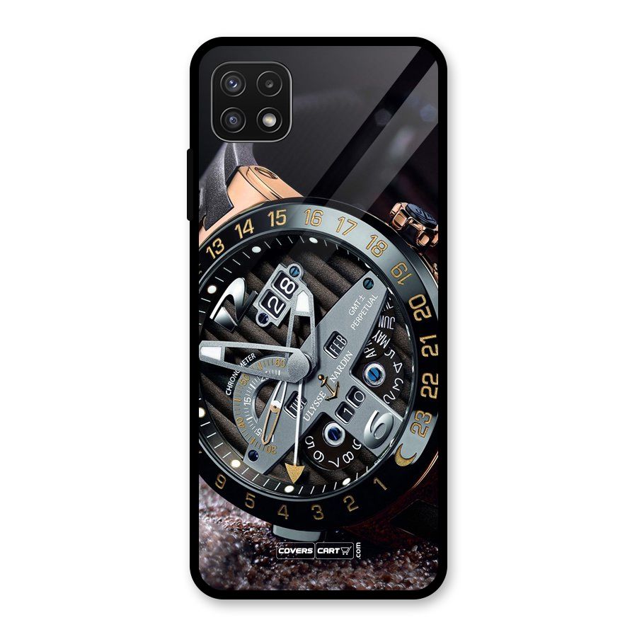 Designer Stylish Watch Glass Back Case for Galaxy A22 5G