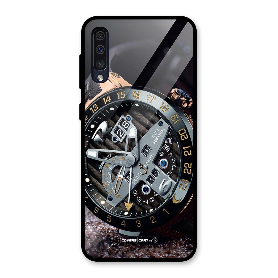 Designer Stylish Watch Glass Back Case for Galaxy A50