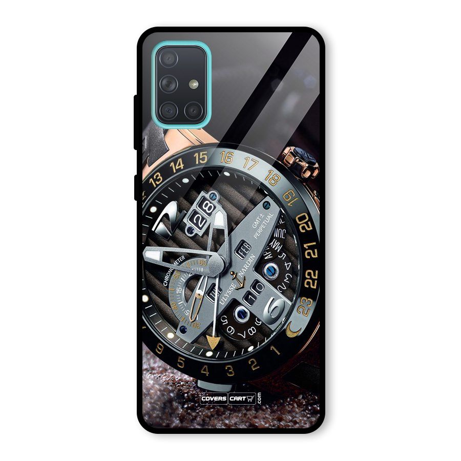 Designer Stylish Watch Glass Back Case for Galaxy A71