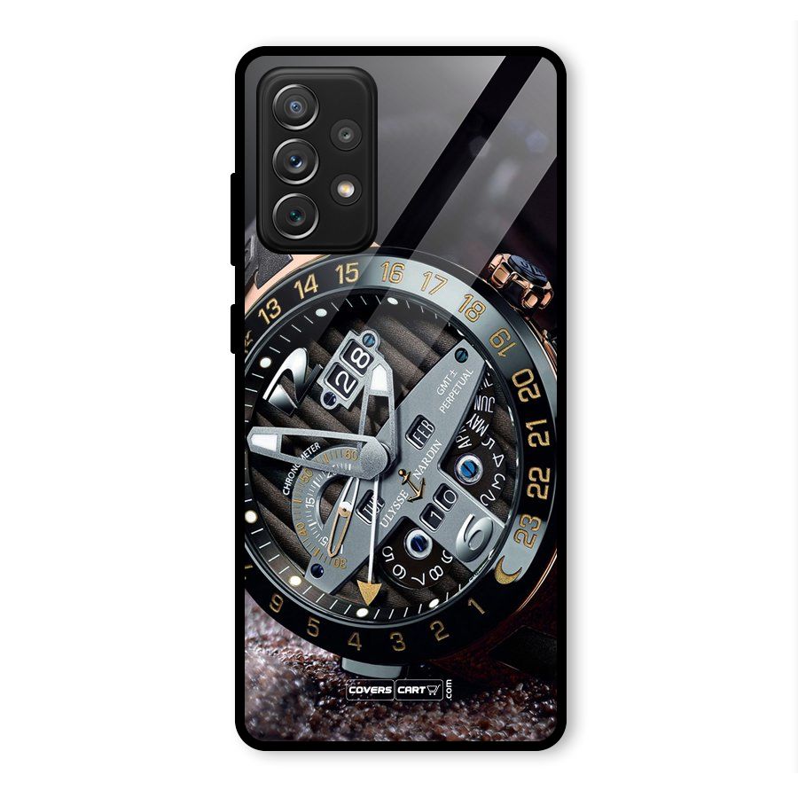 Designer Stylish Watch Glass Back Case for Galaxy A72