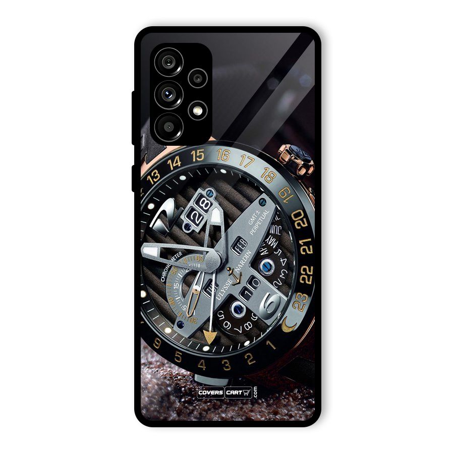 Designer Stylish Watch Glass Back Case for Galaxy A73 5G