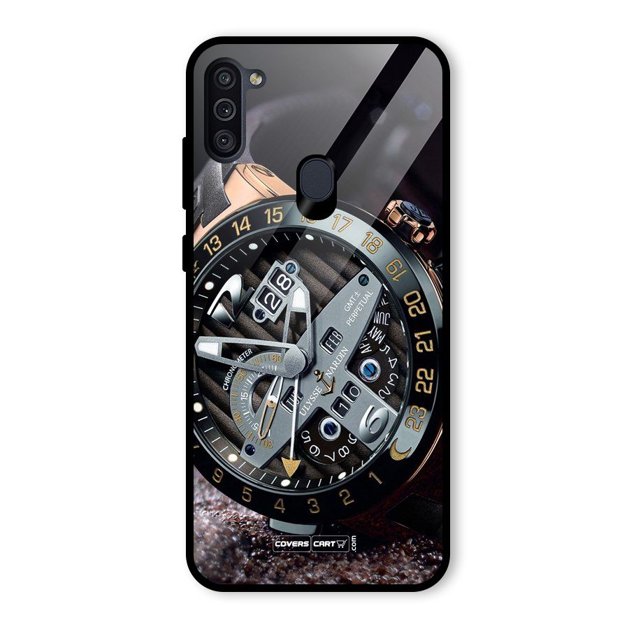 Designer Stylish Watch Glass Back Case for Galaxy M11