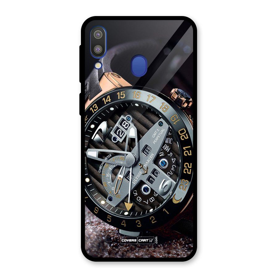 Designer Stylish Watch Glass Back Case for Galaxy M20