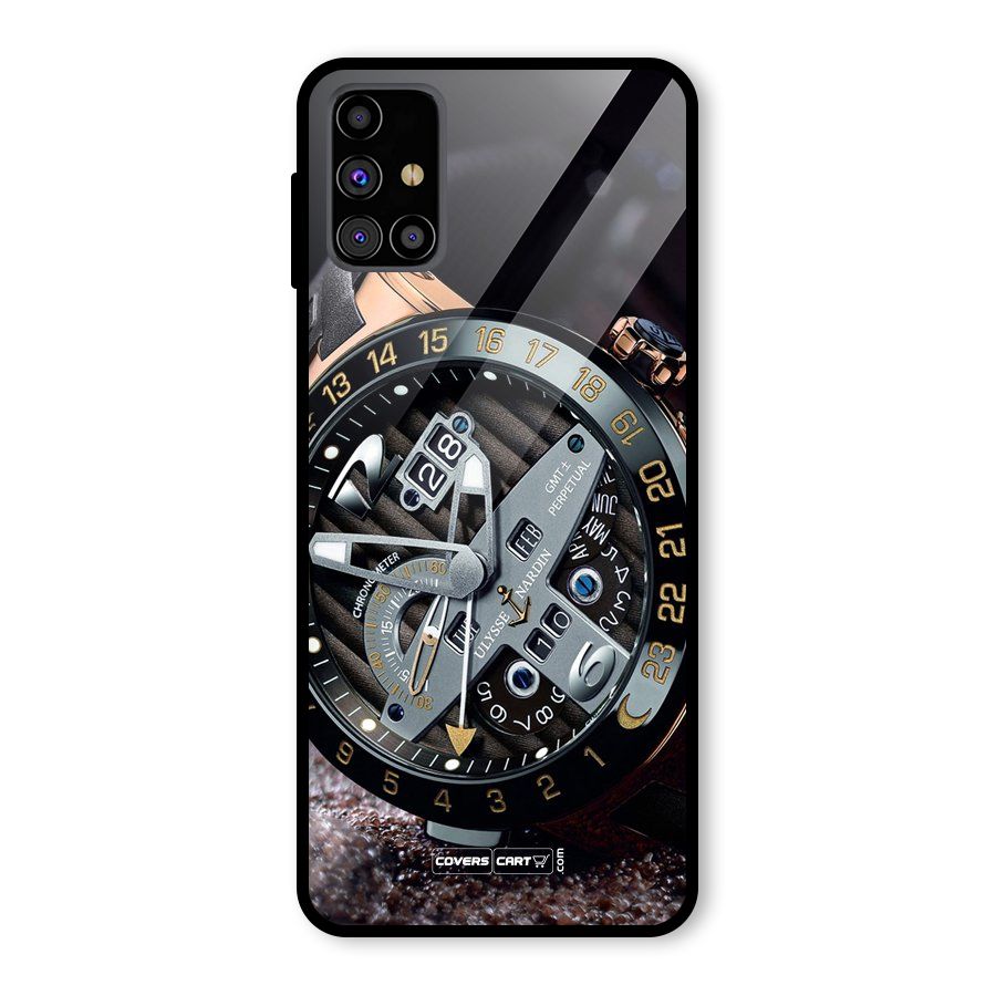 Designer Stylish Watch Glass Back Case for Galaxy M31s