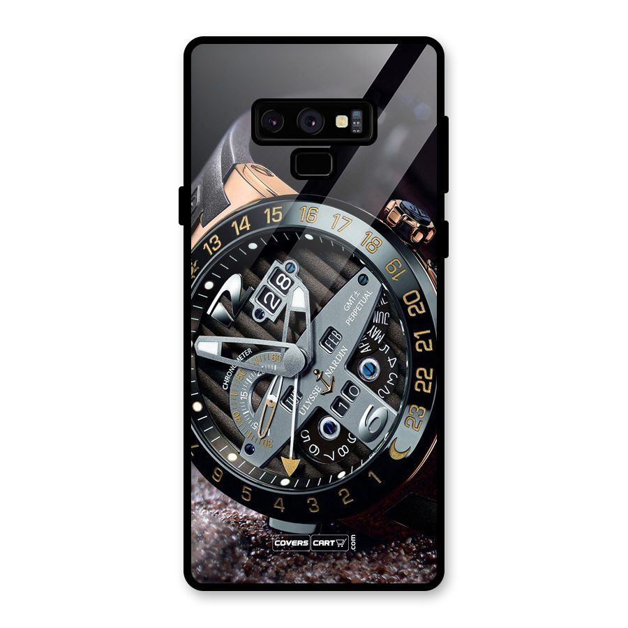 Designer Stylish Watch Glass Back Case for Galaxy Note 9