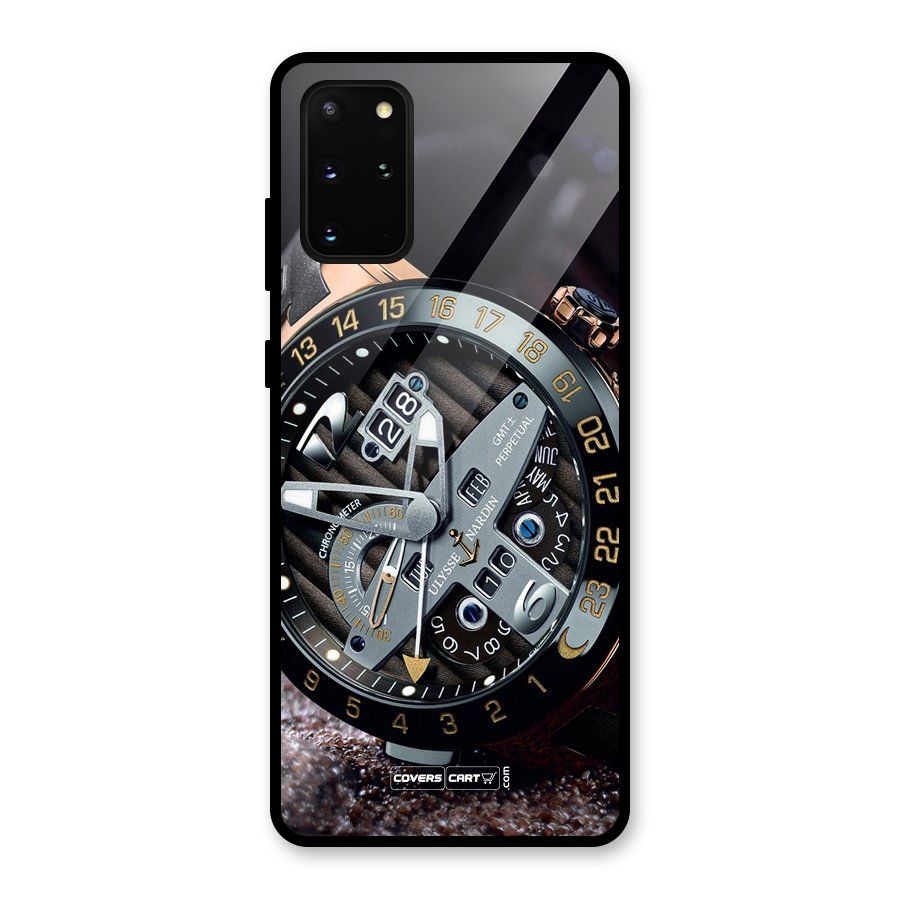 Designer Stylish Watch Glass Back Case for Galaxy S20 Plus