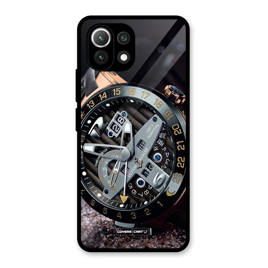 Designer Stylish Watch Glass Back Case for Mi 11 Lite