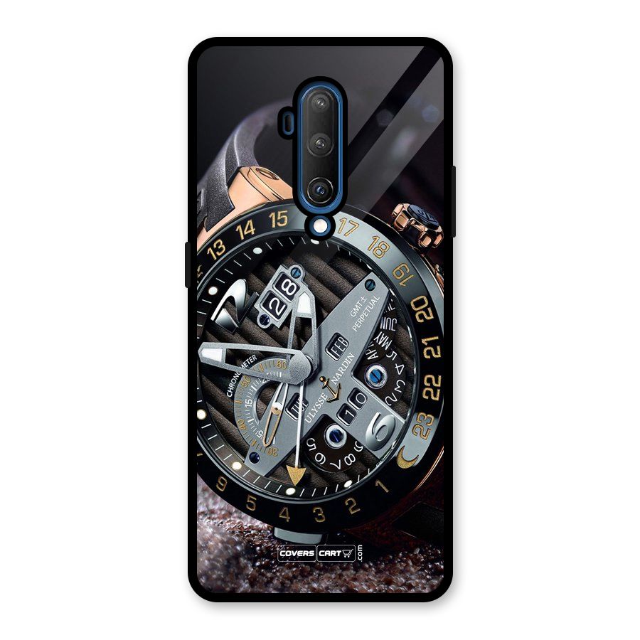 Designer Stylish Watch Glass Back Case for OnePlus 7T Pro