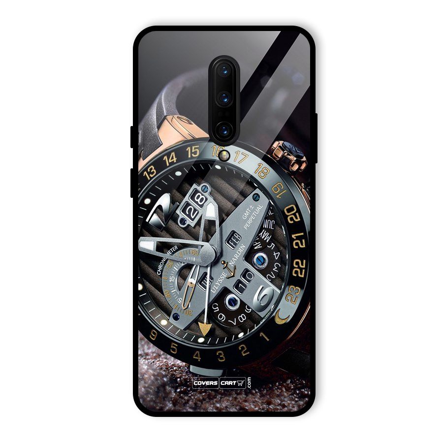 Designer Stylish Watch Glass Back Case for OnePlus 7 Pro