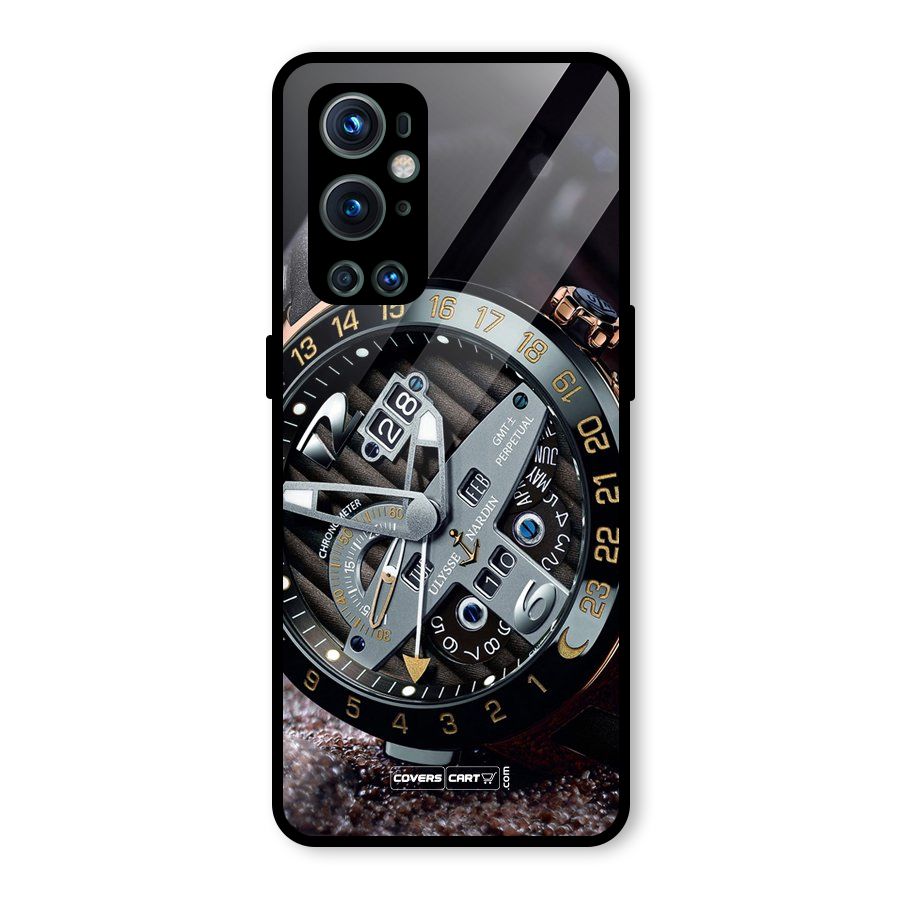 Designer Stylish Watch Glass Back Case for OnePlus 9 Pro