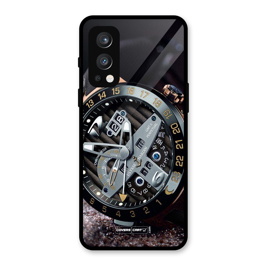 Designer Stylish Watch Glass Back Case for OnePlus Nord 2 5G