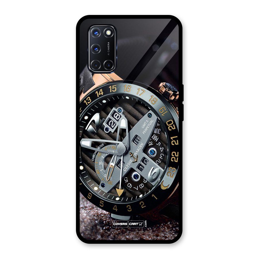 Designer Stylish Watch Glass Back Case for Oppo A52