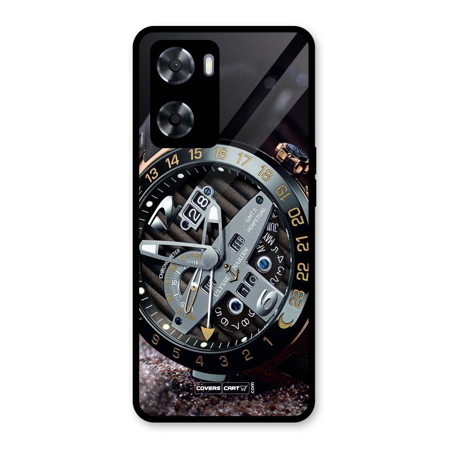 Designer Stylish Watch Glass Back Case for Oppo A57 2022