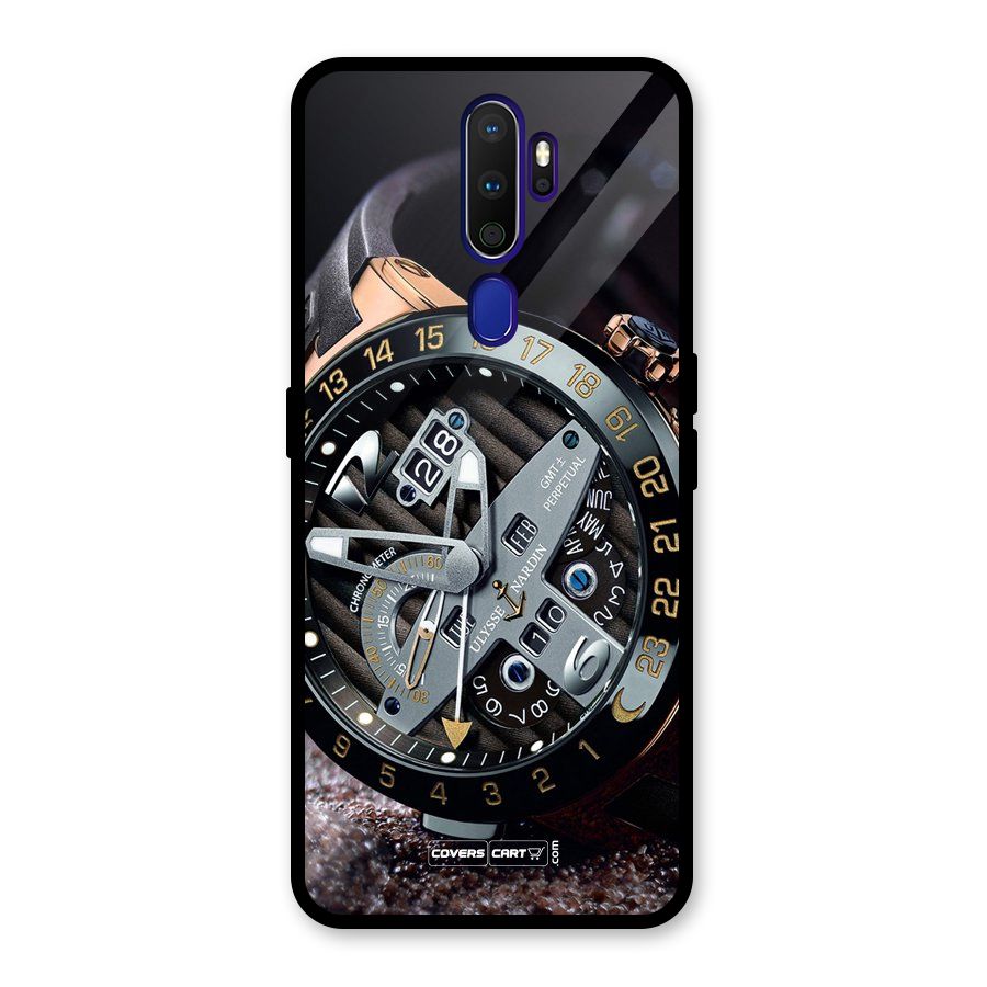 Designer Stylish Watch Glass Back Case for Oppo A9 (2020)
