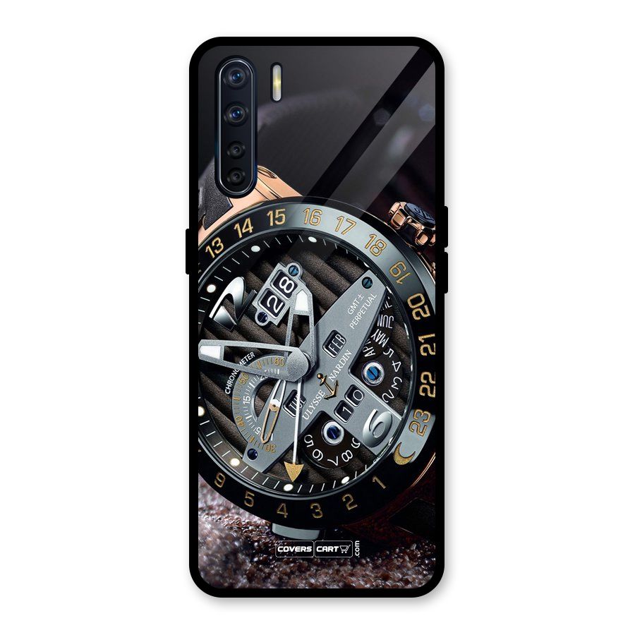 Designer Stylish Watch Glass Back Case for Oppo F15
