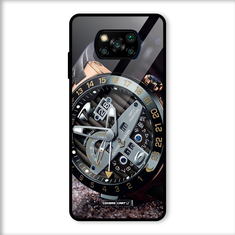 Designer Stylish Watch Glass Back Case for Poco X3