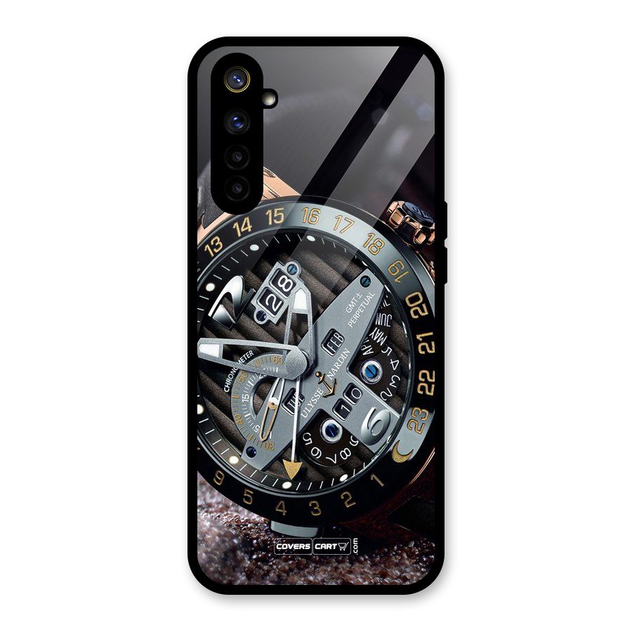 Designer Stylish Watch Glass Back Case for Realme 6