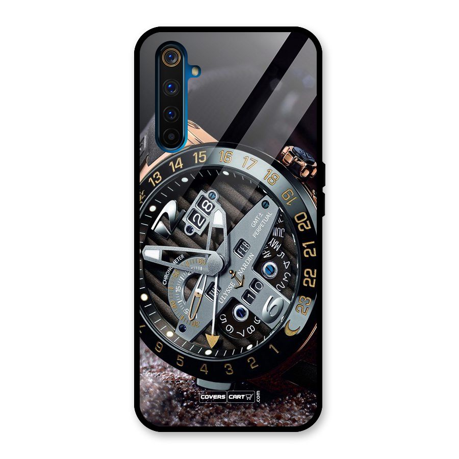 Designer Stylish Watch Glass Back Case for Realme 6 Pro