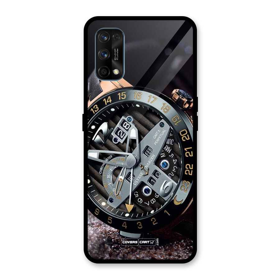 Designer Stylish Watch Glass Back Case for Realme 7 Pro
