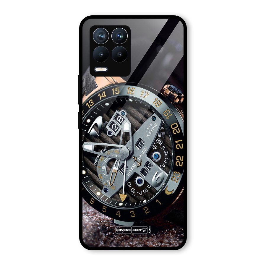 Designer Stylish Watch Glass Back Case for Realme 8 Pro