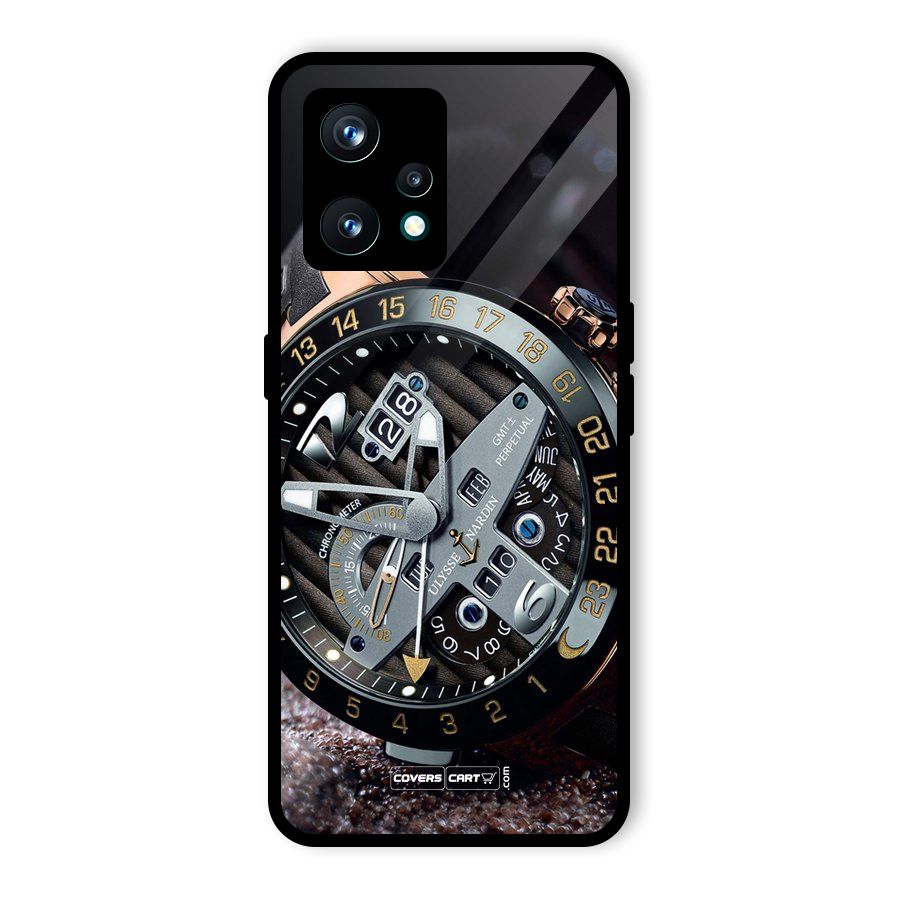 Designer Stylish Watch Glass Back Case for Realme 9