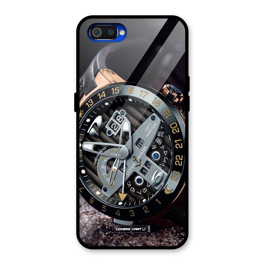 Designer Stylish Watch Glass Back Case for Realme C2