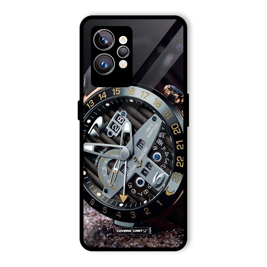 Designer Stylish Watch Glass Back Case for Realme GT2 Pro