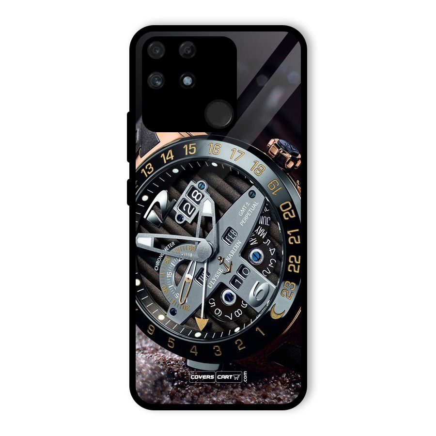 Designer Stylish Watch Glass Back Case for Realme Narzo 50A