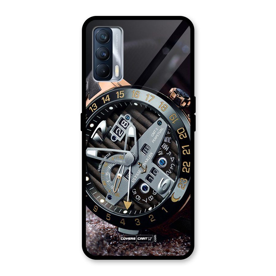 Designer Stylish Watch Glass Back Case for Realme X7