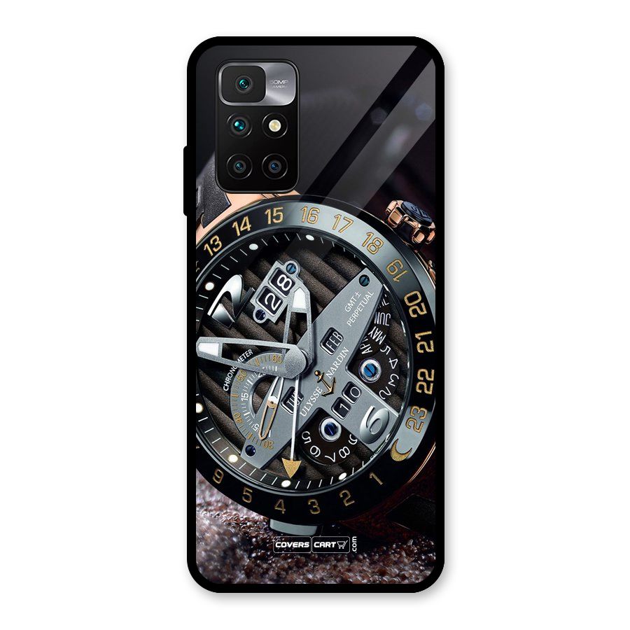 Designer Stylish Watch Glass Back Case for Redmi 10 Prime