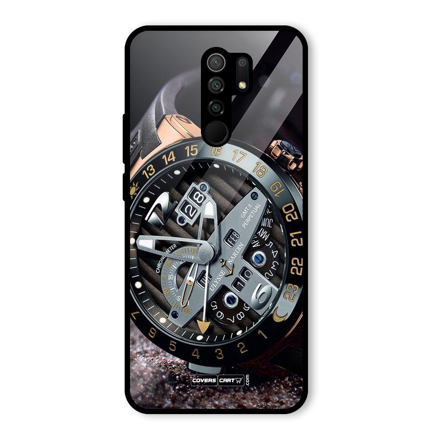 Designer Stylish Watch Glass Back Case for Redmi 9 Prime