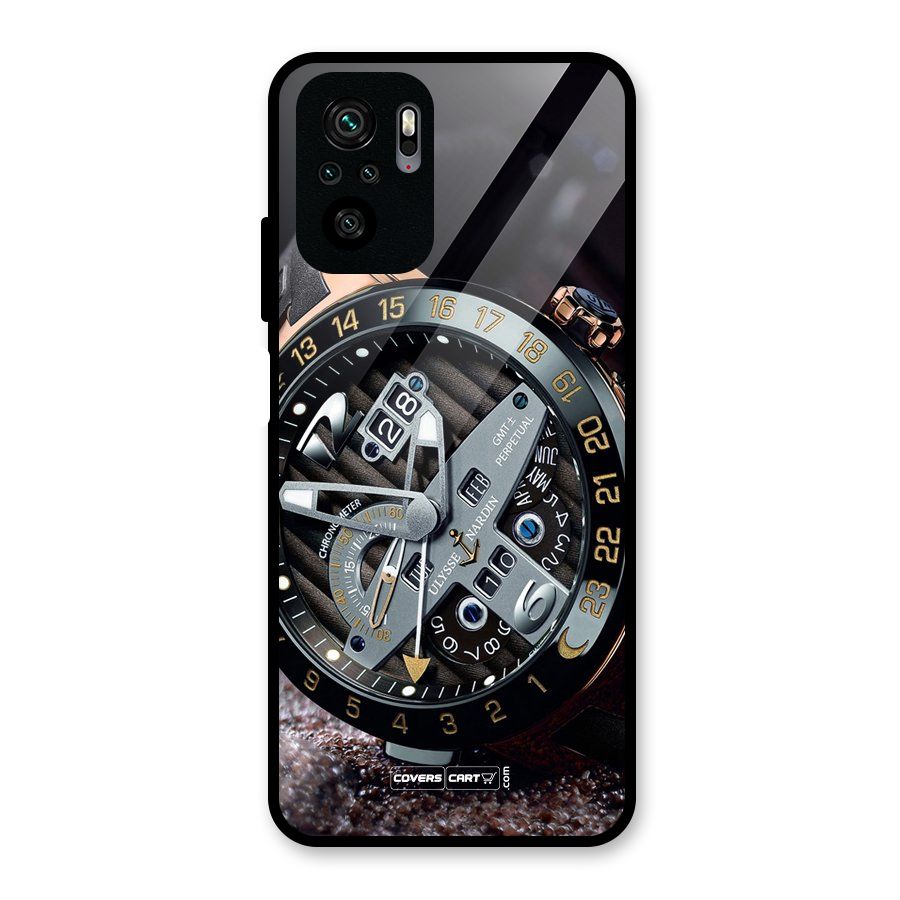 Designer Stylish Watch Glass Back Case for Redmi Note 10S