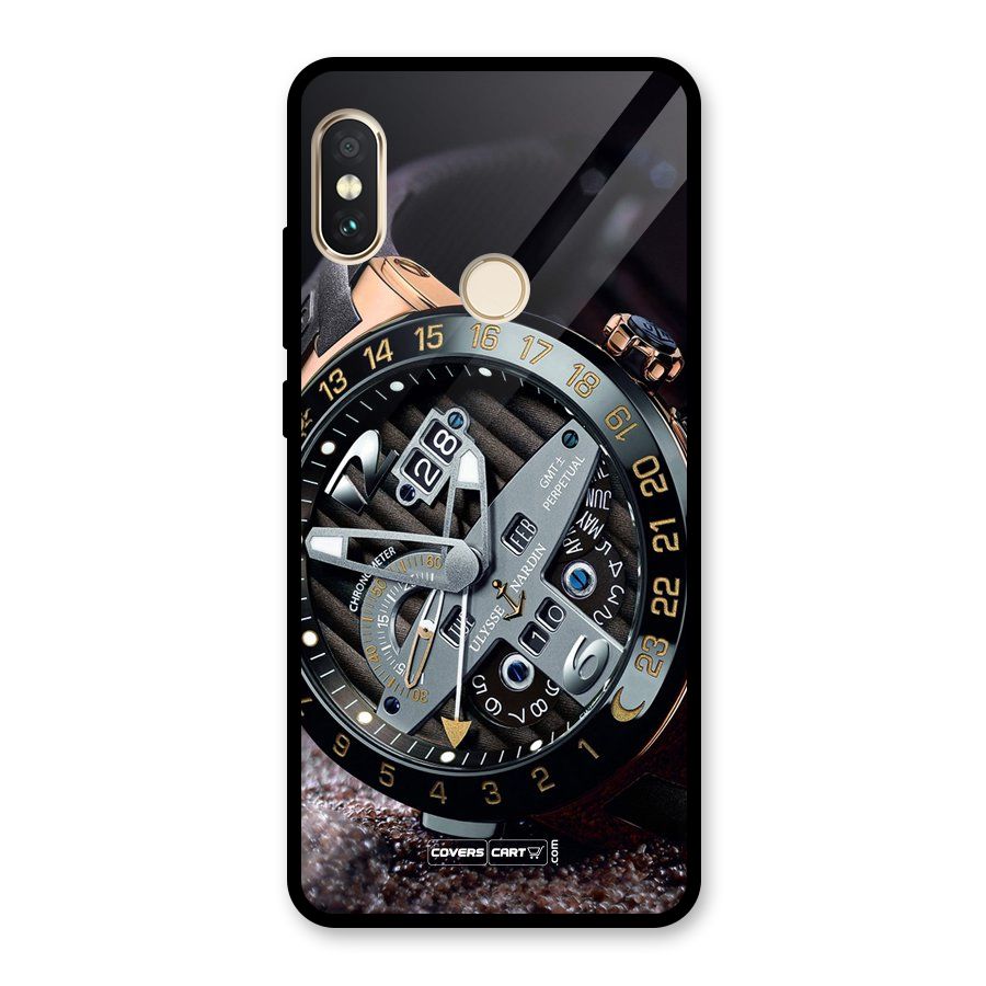 Designer Stylish Watch Glass Back Case for Redmi Note 5 Pro