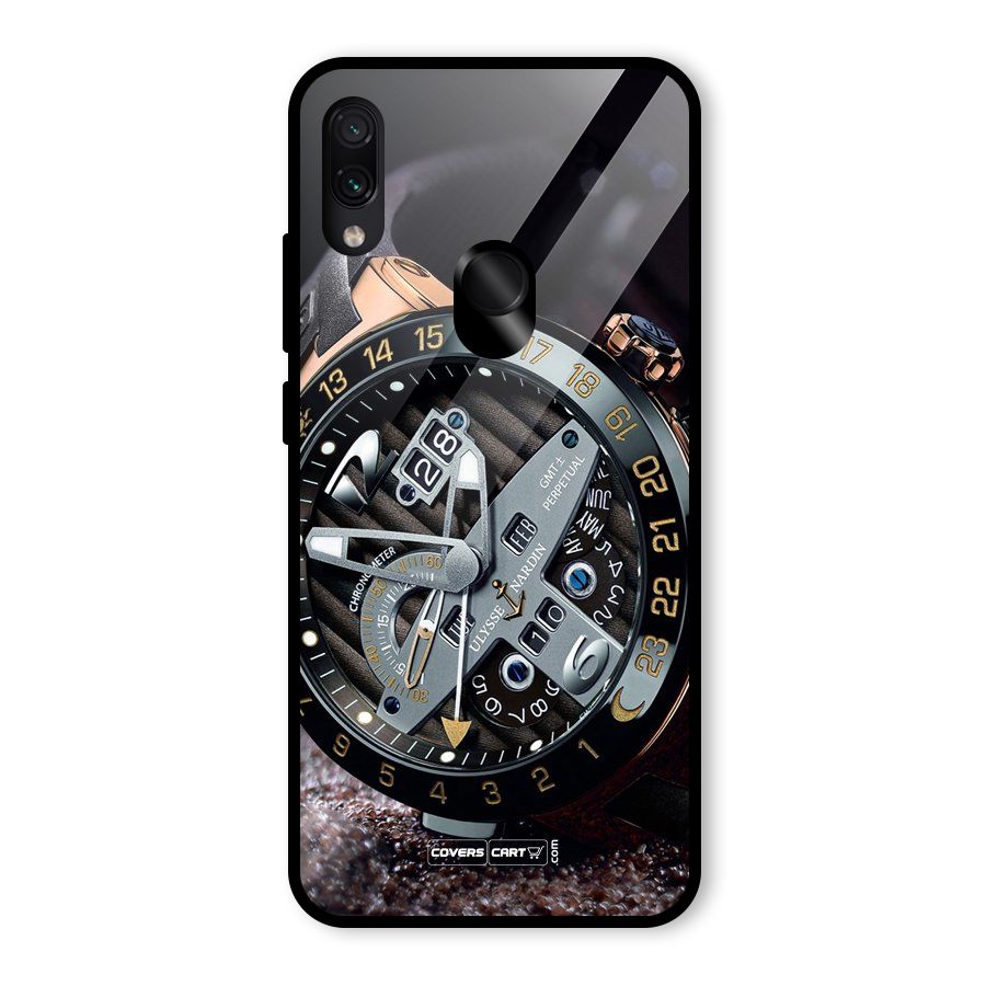 Designer Stylish Watch Glass Back Case for Redmi Note 7