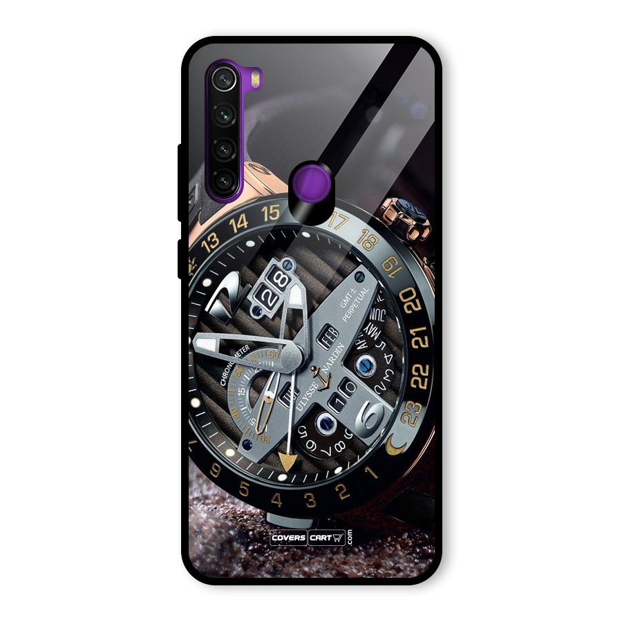 Designer Stylish Watch Glass Back Case for Redmi Note 8