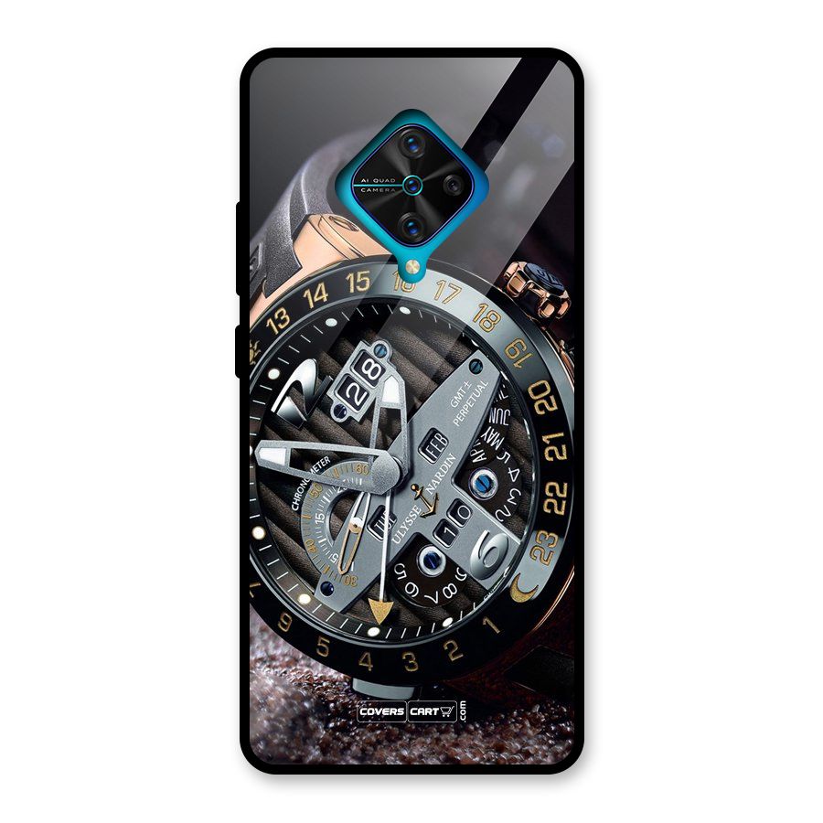 Designer Stylish Watch Glass Back Case for Vivo S1 Pro