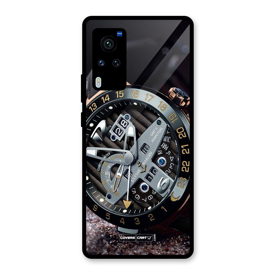 Designer Stylish Watch Glass Back Case for Vivo X60 Pro