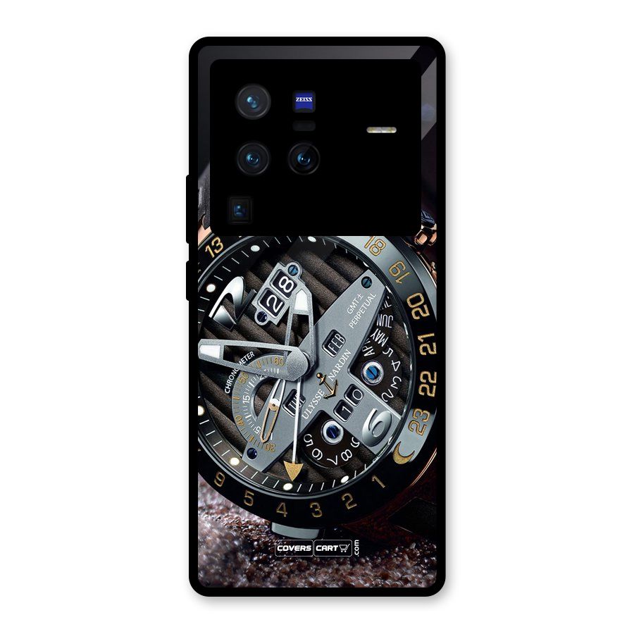 Designer Stylish Watch Glass Back Case for Vivo X80 Pro