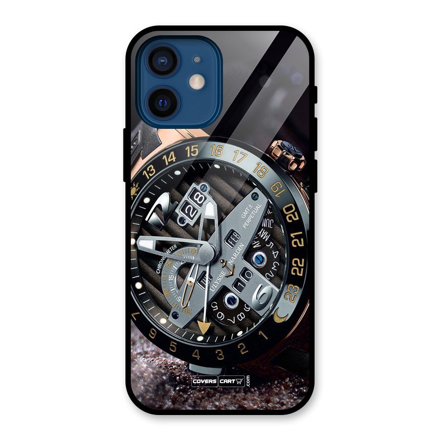 Designer Stylish Watch Glass Back Case for iPhone 12 Mini