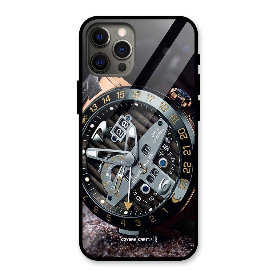 Designer Stylish Watch Glass Back Case for iPhone 12 Pro Max