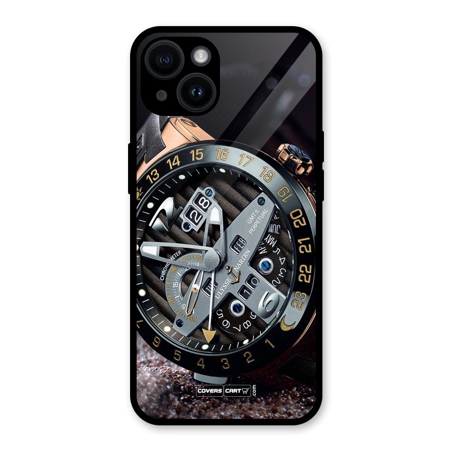 Designer Stylish Watch Glass Back Case for iPhone 14