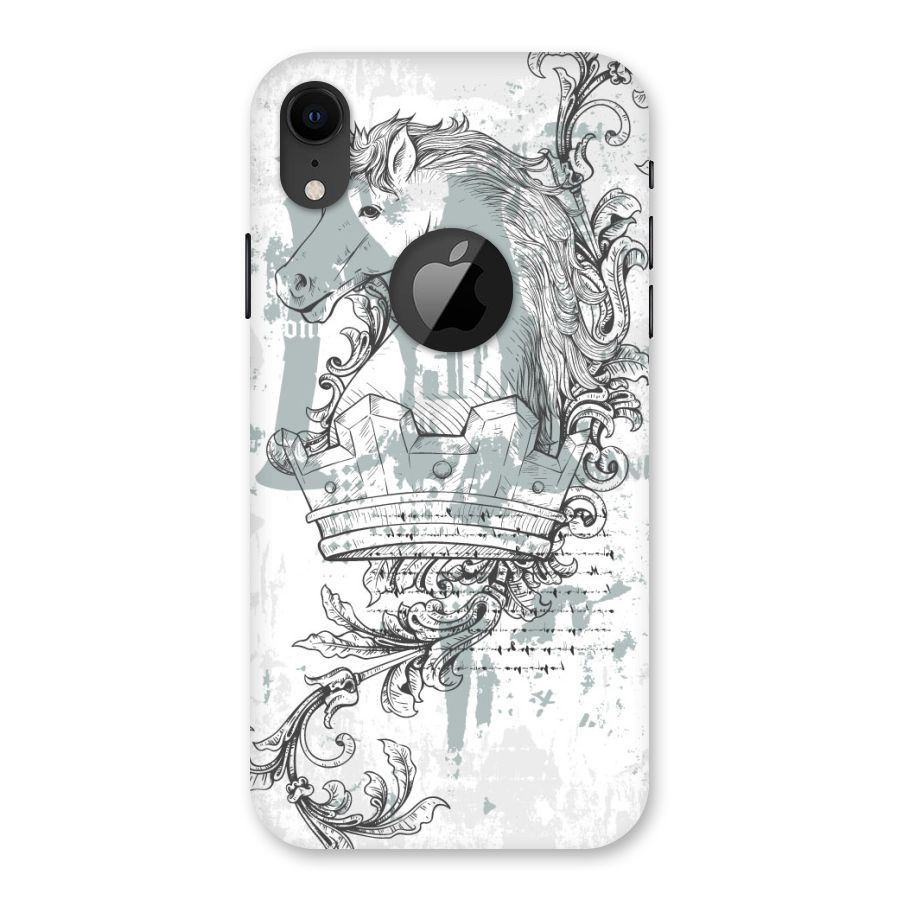 Designous Vintage Back Case for iPhone XR Logo Cut