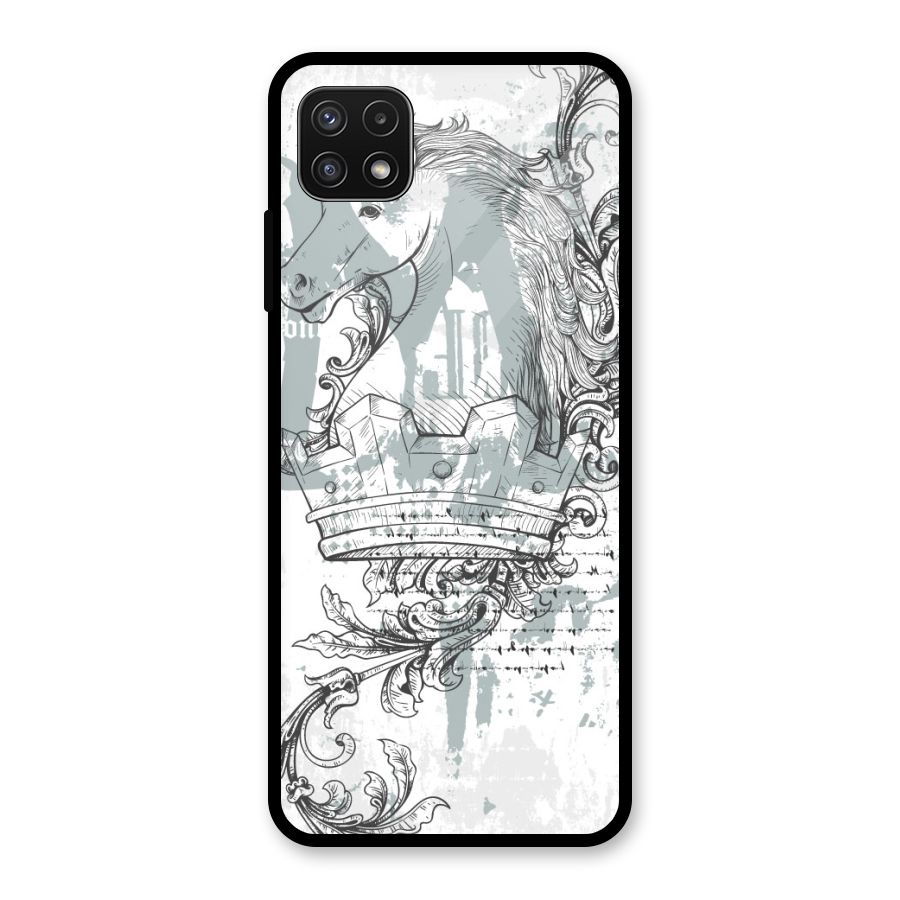 Designous Vintage Glass Back Case for Galaxy A22 5G