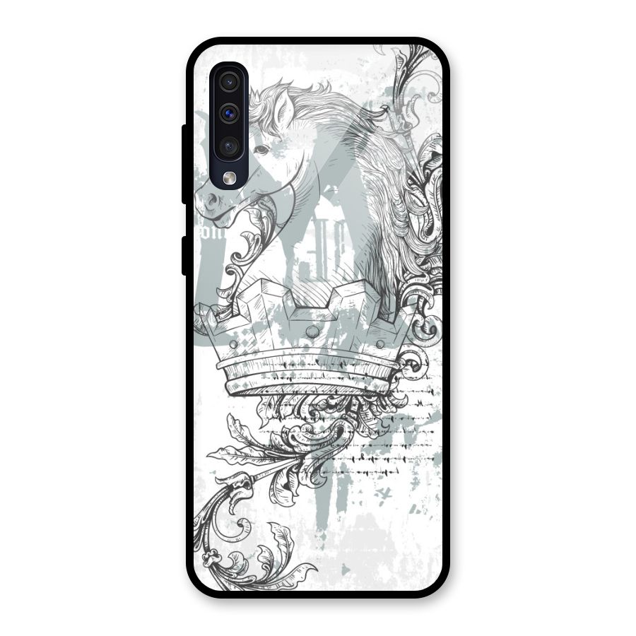 Designous Vintage Glass Back Case for Galaxy A50s
