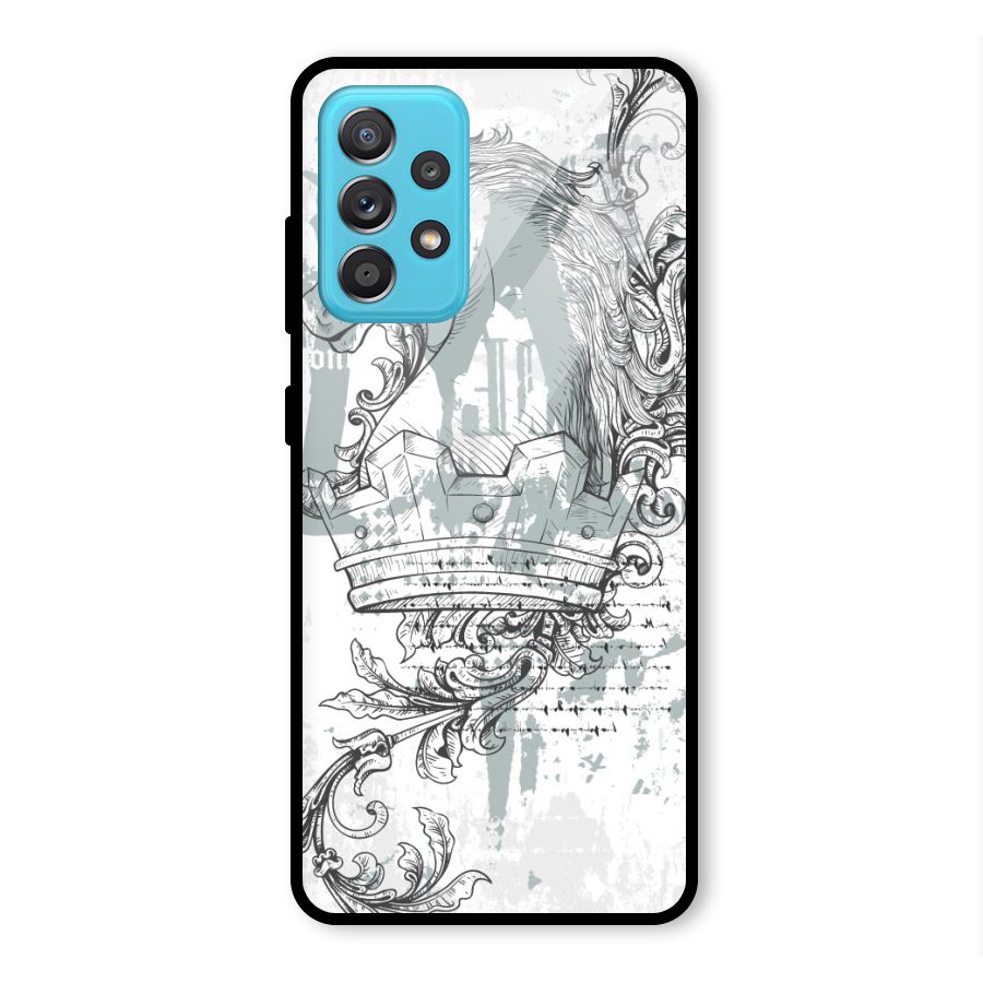 Designous Vintage Glass Back Case for Galaxy A52s 5G